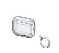 BeisDirect Custodia protettiva trasparente per AirPods Pro 3, custodia morbida in TPU compatibile con cuffie AirPods Pro 3, antiurto, custodia protettiva trasparente con portachiavi (nero)