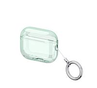 BeisDirect Custodia protettiva trasparente per AirPods Pro 3, custodia morbida in TPU compatibile con cuffie AirPods Pro 3, antiurto, trasparente, custodia protettiva con portachiavi (verde)