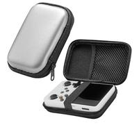 BeisDirect Custodia rigida in EVA per console portatile MIYOO MINI PLUS R36S R35S RGB20SXU10, borsa portatile da viaggio per console di gioco ANBERNIC RG35XX RG35XX PLUS (argento)