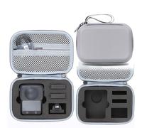 BeisDirect Custodia rigida per DJI Osmo 360, borsa da viaggio per fotocamera DJI Osmo 360, custodia in silicone per obiettivo, adattatore a sgancio rapido, batteria e accessori, grigio, Custodia per