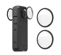 BeisDirect Doppio copriobiettivo protettivo per Insta360 X4 Lens Specchi protettivi Lens Protector Lens Cap per Insta 360 X4 Accessori per fotocamera sportiva