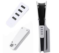 BeisDirect Hub USB a 4 porte per PS5 Pro/PS5 Slim, hub di espansione ad alta velocità, adattatore splitter USB per PS5 pro e PS5 Slim Console Digital & Disc (bianco)