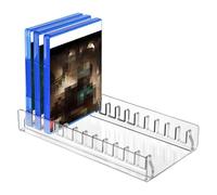 BeisDirect Supporto per dischi di gioco per PS5 Pro, organizer per dischi di gioco, espositore in acrilico, scatola per carte da gioco, CD, supporto per dischi da gioco PS5/PS4 (trasparente)