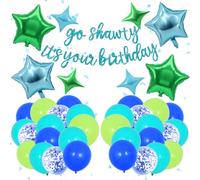 BEISHIDA Glitter Go Shawty It's Your Birthday Banner Set di palloncini pre-incordati tema hip hop Happy Birthday Banner con stella stagnola palloncino Rap segno di buon compleanno per ragazze donne NO