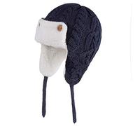 BEISIJIA - Berretto invernale per bambini, caldo, lavorato a maglia, per bambini, con paraorecchie blu navy 2-5 anni