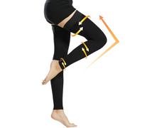 Beister 15-20 mmHg - Calze a compressione mediche per uomo e donna, a compressione dell'edema, senza piede, con cinturino in silicone, lunghe, classe 1, per vene varicose, DVT, volo