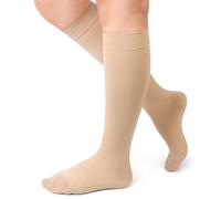 Beister Calze mediche a compressione al polpaccio a punta chiusa, per donne e uomini, rigide, 20-30 mmHg, supporto graduato per vene varicose, edema, volo, gravidanza (2 in una confezione, non due