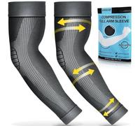 beister Manicotti a compressione per gomitiere: supporto completo per braccio e gomito, protezione per uomini e donne (coppia), antiscivolo, traspirante, per sport per artrite, linfedema, borsite