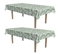 Beistle 2 tovaglie rettangolari in plastica Big Bucks Dollar Bill Money per giochi notturni e casinò decorazioni per feste, 137,2 x 274,3 cm, verde