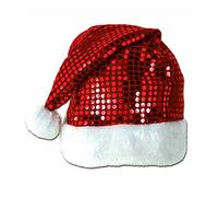 Beistle 20730 sequin-sheen cappello di Babbo Natale, rosso/bianco