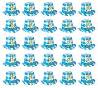 Beistle 25 cappellini per Oktoberfest per feste tedesche bavaresi, cappelli da festa in blu, bianco e oro, per costume bavarese, taglia unica