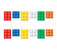 Beistle 52137, 2 pezzi blocchi di costruzione striscione striscioni striscioni, 22,9 cm x 15,9 cm, carta, multicolore