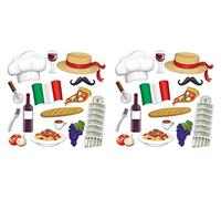 Beistle 53534 30 pezzi cartelli divertenti, dimensioni assortite, perfette per feste a tema, eventi, cabine fotografiche e celebrazioni italiane, Made in USA dal 1900, carta, multicolore