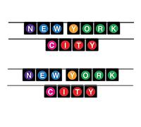 Beistle 53650 - Striscioni da appendere, 2 pezzi, decorazione per feste di New York, colore: Nero/Viola/Blu/Giallo/Verde/Rosa/Rosso