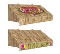 Beistle 53738 - Tenda da parete tridimensionale Tiki bar, 2 pezzi, in carta, multicolore