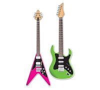 Beistle 54529 80's - Sagome per chitarra, 2 pezzi, in carta, multicolore