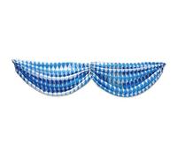 Beistle 54677 Festone Oktoberfest in tessuto, 1,5 m, blu/bianco