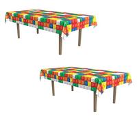 Beistle 54947 di 2 Blocchi Table Covers, 137,2 x 274,3 cm Multicolore