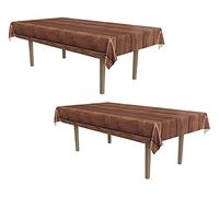 Beistle 54954 Tovaglia in legno, Plastica, Marrone