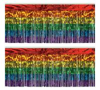 Beistle 55039-RB 1-Ply Metallico Frange Drape, 2 Pezzi, Plastica, Multicolore