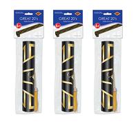 Beistle 59907, 3 runner da tavola stampati anni '20, 27,9 x 1,5 m, carta, nero/oro