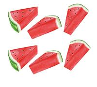 Beistle 6 pezzi di cartoncino tridimensionale anguria decorazioni per feste estive a tema tavola centrotavola compleanno forniture baby shower, 14 x 11,4 cm, rosso/bianco/verde/nero