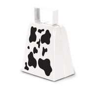 Beistle 60946 Campanaccio Stampa mucca, Bianco/Nero