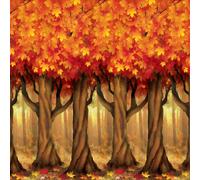 Beistle 90022 - Sfondo per feste con alberi autunnali (1 pezzo), in plastica