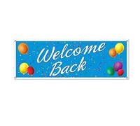 Beistle Banner con scritta "Welcome Back", 1,5 m x 53,3 cm
