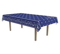 Beistle Berretto a bandana, Plastica, blu/nero/bianco, 54" x 108"