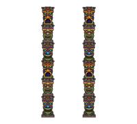 Beistle Jointed Tiki Totem Pole Party Accessorio Confezione da 2