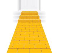 Beistle - Runner da pavimento con mattoni gialli, decorazione principessa per feste, 61 x 25 cm