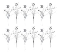 Beistle S52177-25AZ12 - Centrotavola a forma di stella metallizzata glitterata, 12 pezzi, per feste di anniversario, decorazioni per il 25° compleanno, filo di plastica, argento