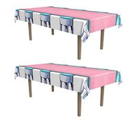 Beistle S54730AZ2 Soda Shop - Tovaglia in plastica, 2 pezzi, multicolore