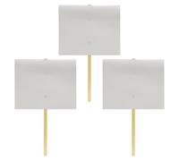 Beistle S54733AZ3-3 cartelli bianchi vuoti con pali di pino, personalizza il tuo prato all'aperto per buon compleanno, vendita in garage, in affitto, laurea, forniture per feste, legno di carta