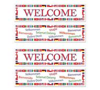 Beistle S57899AZ2 - Striscioni di benvenuto, plastica, multicolore