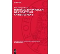 Beiträge Zum Problem Des Wortes Im Chinesischen II (Copertina rigida)