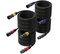 BEITSZ Cavo XLR Bilanciato Microfono Professionale, 4 Pacchi per Maschio a Femmina, per Registratore da Studio, Mixer, Sistema di Altoparlanti, Alimentazione Phantom (10M)