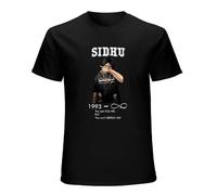 BEIYANUO Street T-Shirt Sidhu Moosewala Rip Legends Forever Black S