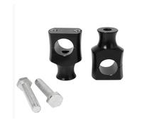 BeiZhengbhD Adattatore Riser Manubrio 2X Morsetto Riser Manubrio Moto 7/8" 1" Alluminio Springer 22mm 25mm Manubrio Nero/Cromato Rialzo Manubrio Moto(A22Black)
