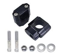 BeiZhengbhD Adattatore Riser Manubrio Adattatore per Manubrio da Moto CNC da 1-1/8" E 28 Mm per Accessori Motocross E Dirt Pit Bike Rialzo Manubrio Moto(12 Black)