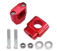 BeiZhengbhD Adattatore Riser Manubrio Adattatore per Manubrio da Moto CNC da 1-1/8" E 28 Mm per Accessori Motocross E Dirt Pit Bike Rialzo Manubrio Moto(12 Red)