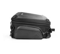 BeiZhengbhD Borsa Moto Borsa Posteriore per Moto 12L-18L Espandibile con Guscio Rigido per Motocross da Esterno Borsa Posteriore Moto(Carbon Black)