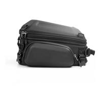 BeiZhengbhD Borsa Moto Borsa Posteriore per Moto 12L-18L Espandibile con Guscio Rigido per Motocross da Esterno Borsa Posteriore Moto(Matte Black)