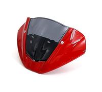 BeiZhengbhD Cupolino per Ducati per Monster 950 937 2021 2022 Accessori Moto Parabrezza Strumento Protezione Carenatura con Staffe Montaggio Parabrezza Deflettore Copertura(Red Gray)