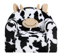 BEJOY Divano per bambini in schiuma ultra morbida per bambini, sedile singolo, per ragazzi e ragazze, mucca da latte