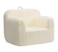 BEJOY Poltroncina per Bambini Ultra-Morbida, Divanetto Imbottito in Schiuma, Ideale per Lettura, Seduta Confortevole in Sherpa, per Ragazzi e Ragazze, Crema