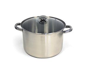 Beka Pentola Profonda con Coperchio in Acciaio Inox, 32 cm, 19,5 Litri