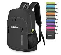 Bekahizar Zaino da 20 l, ultra leggero, pieghevole, per escursioni, impermeabile, piccolo zaino da viaggio per uomini, donne, bambini, sport all'aria aperta, viaggi, arrampicata, Nero , 42*32*17.5cm