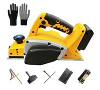 Bekasa Pialla senza fili compatibile con Dewalt 20 V Batteria, 16500 RPM Pialla Elettrica, Larghezza 82 mm, Profondità regolabile 0-2 mm, Pialla manuale per falegnameria e fai da te (senza batteria)